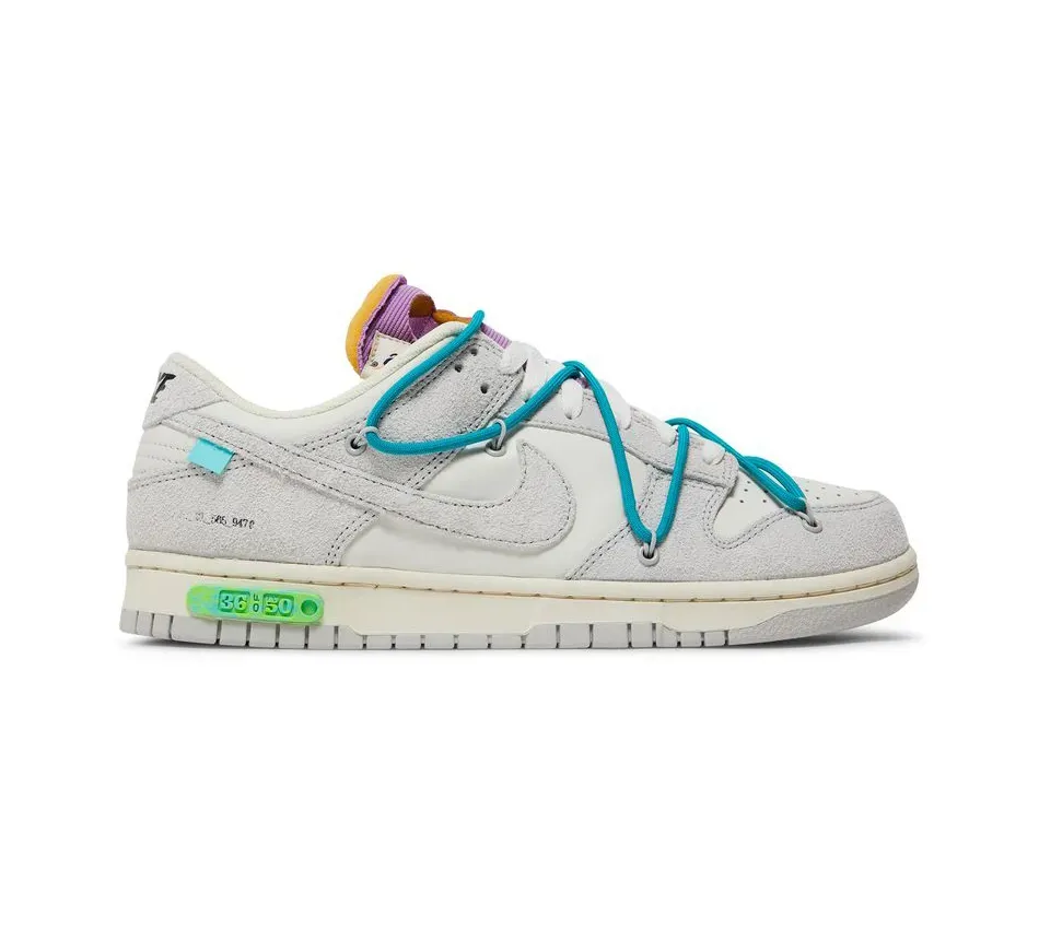 Кроссовки Nike Off White X Dunk Low Lot 36 Of 50 (Серый) Унисекс