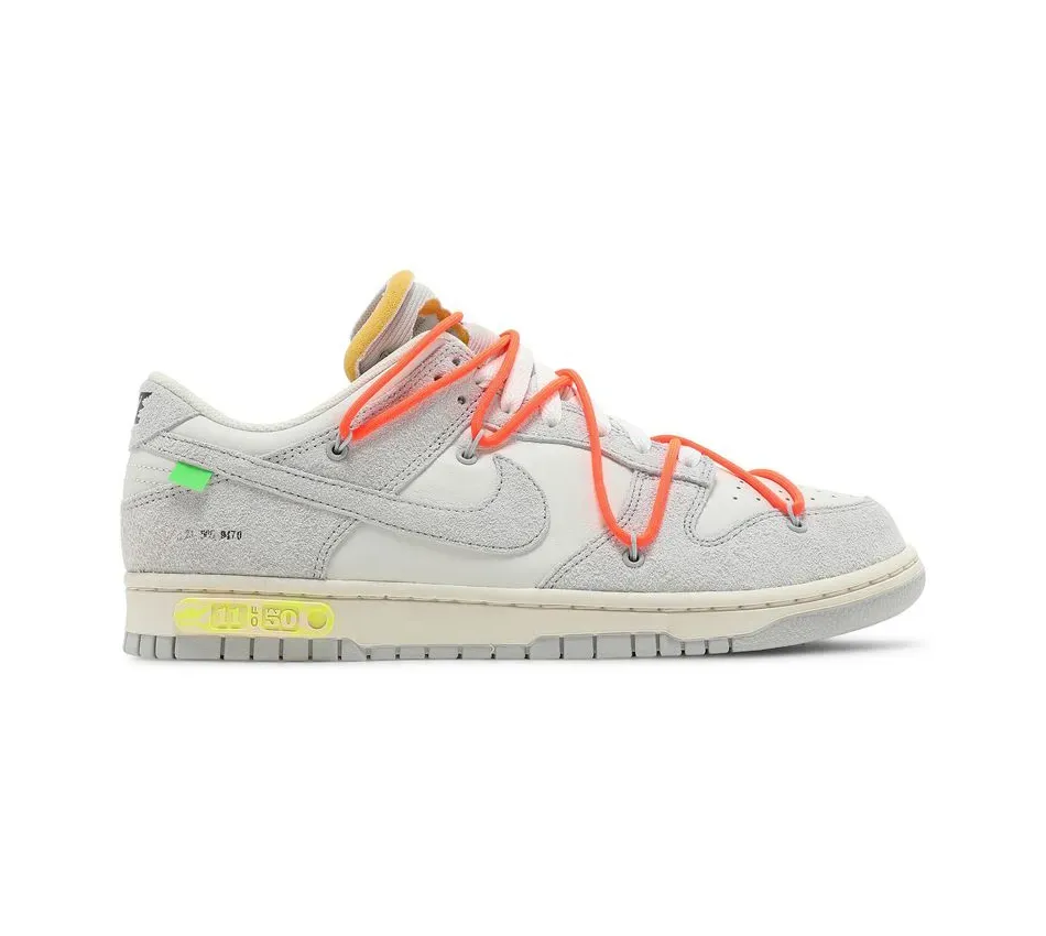 Кроссовки Nike Off White X Dunk Low Lot 11 Of 50 (Серый) Унисекс