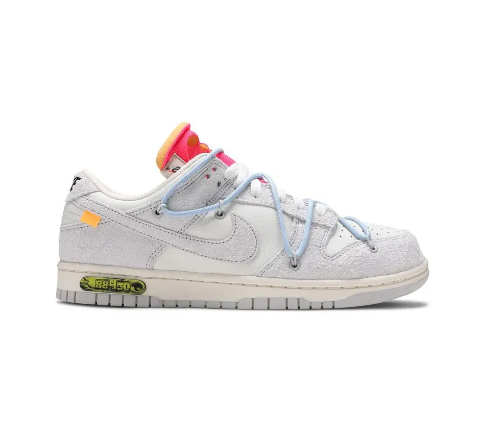 Кроссовки Nike Off White X Dunk Low Lot 38 Of 50 (Серый) Унисекс