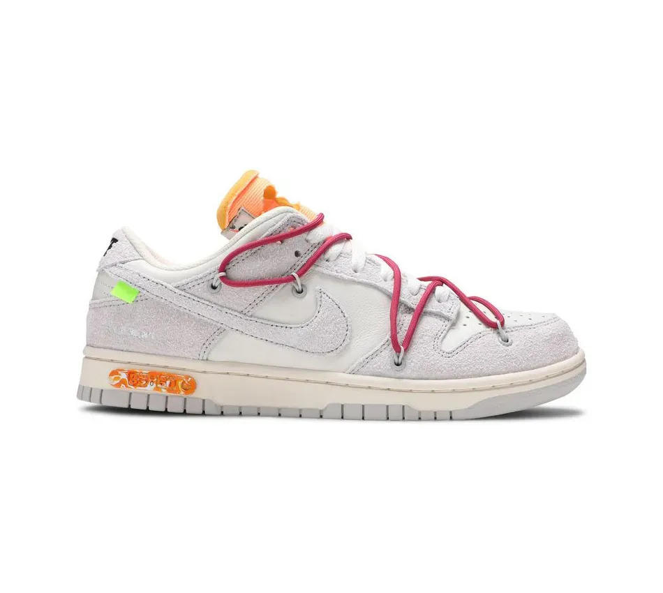 Кроссовки Nike Off White X Dunk Low Lot 35 Of 50 (Серый) Унисекс