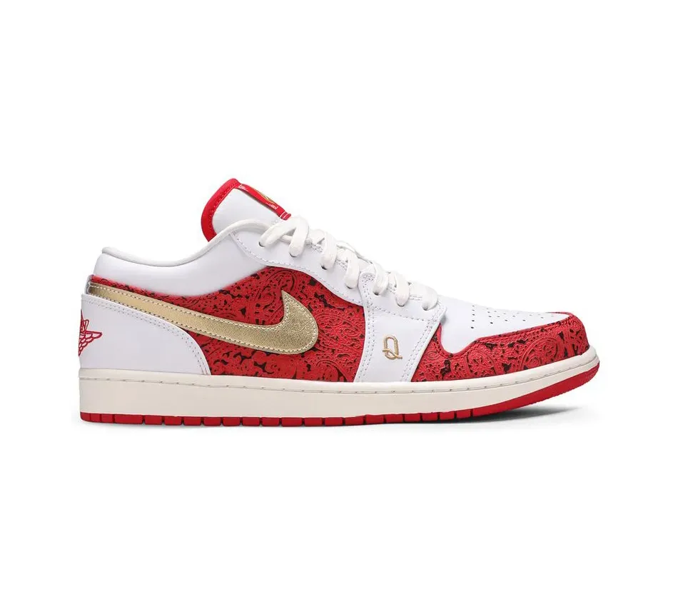 Низкие кроссовки Air Jordan 1 Low SE Spades (Красный, Унисекс)