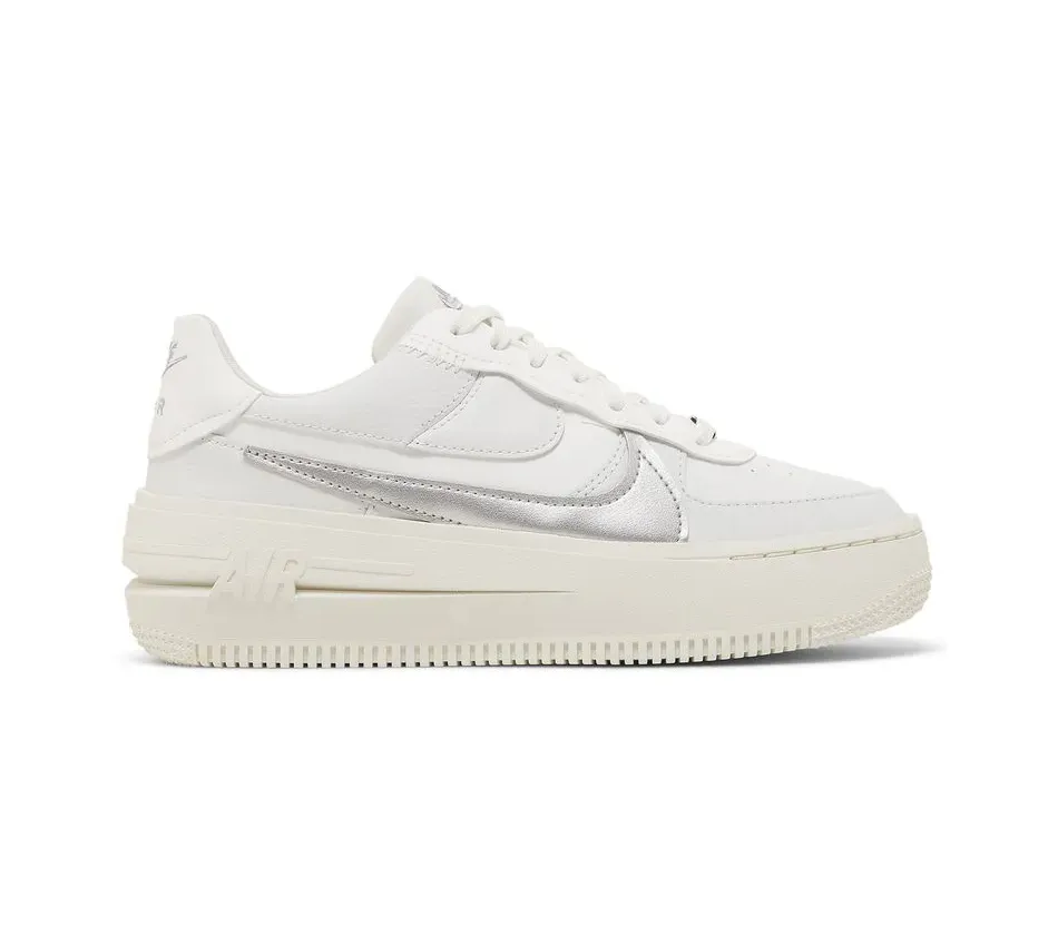 Низкие кроссовки Nike Air Force 1 Low PLT.AF.ORM White Metallic Silver (Белый) Женский