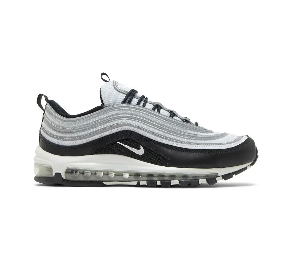 Низкие кроссовки Nike Air Max 97 Black Metallic Silver (Чёрный) Унисекс