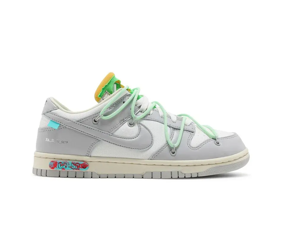 Кроссовки Nike Off White X Dunk Low (Серый) Унисекс