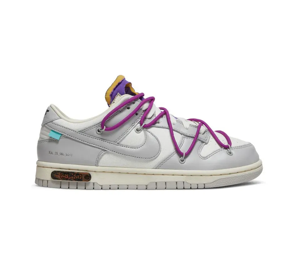 Кроссовки Nike Off White X Dunk Low Lot 28 Of 50 (Серый) Унисекс