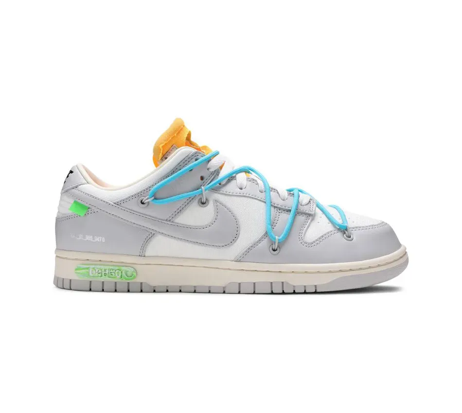 Кроссовки Nike Off White X Dunk Low Lot 02 Of 50 (Серый) Унисекс