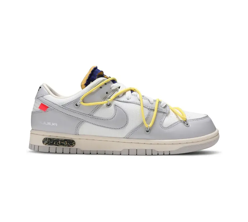 Кроссовки Nike Off White X Dunk Low Lot 27 Of 50 (Серый) Унисекс