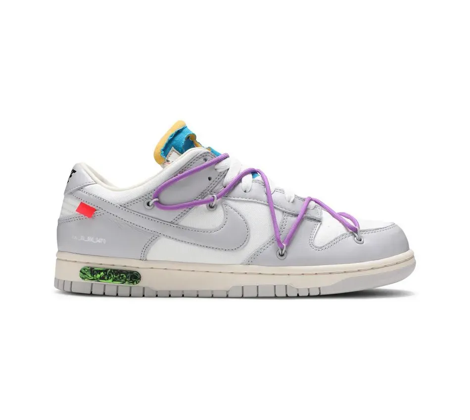 Кроссовки Nike Off White X Dunk Low Lot 47 Of 50 (Серый) Унисекс