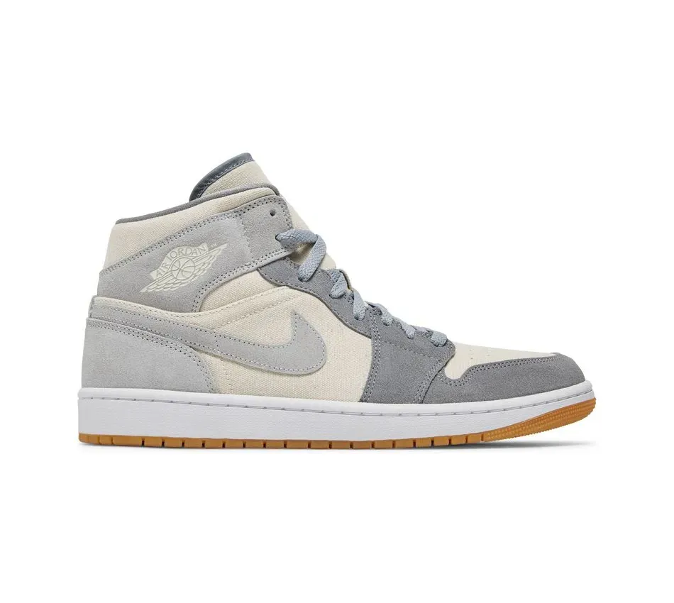 Низкие кроссовки Air Jordan Air Jordan 1 Mid SE Coconut Milk Particle Grey (Серый) Мужской