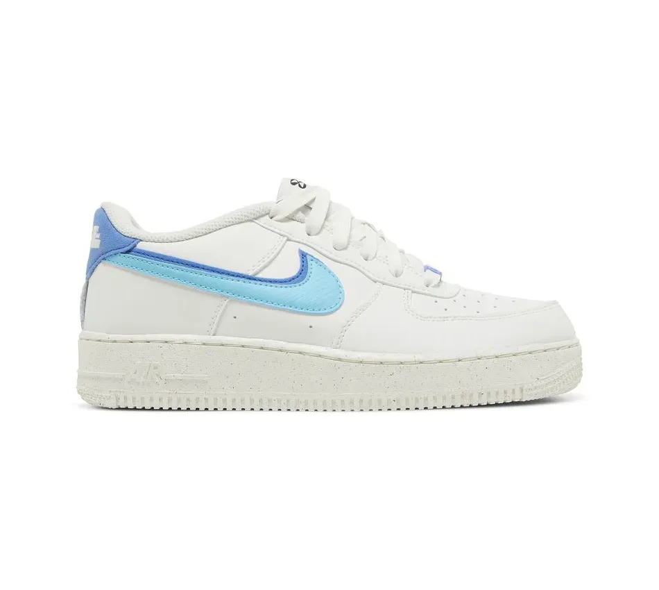 Низкие кроссовки Nike Air Force 1 Low Sail Medium Blue (Белый) Унисекс