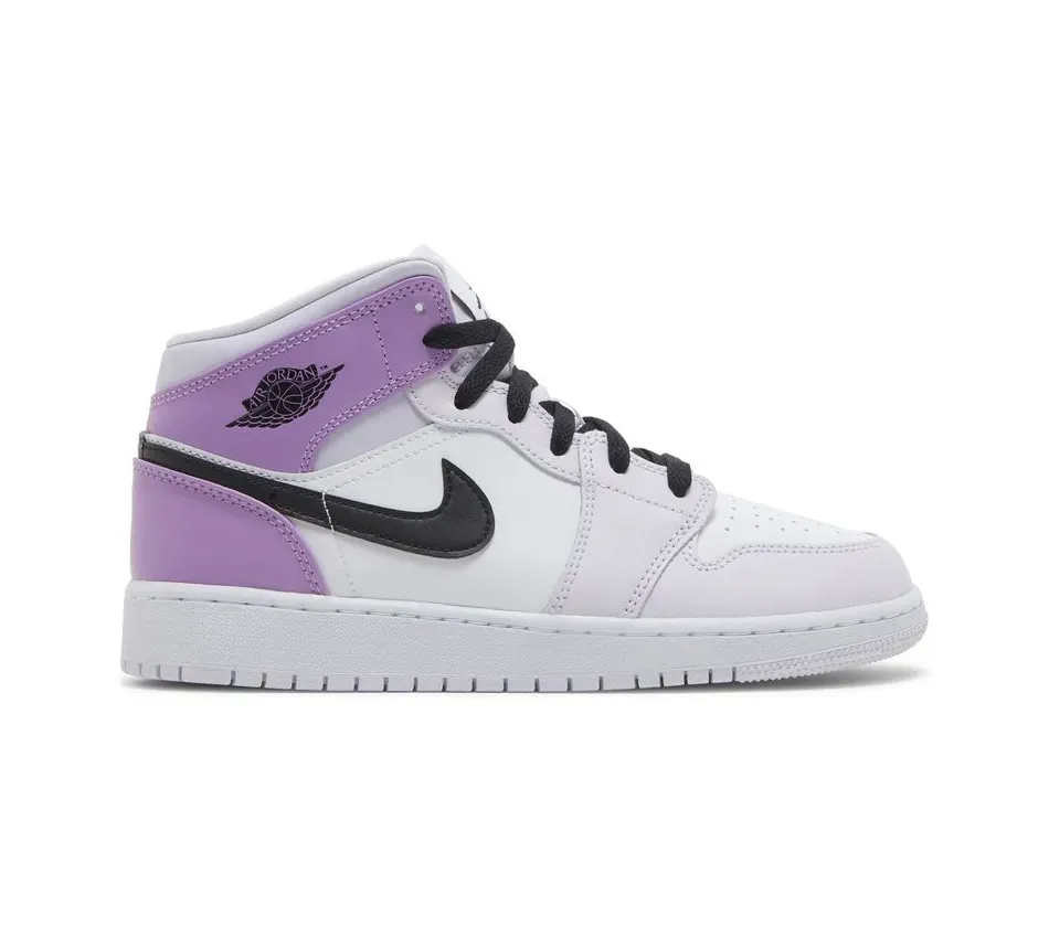 Высокие кроссовки Air Jordan Air Jordan 1 Mid GS Barely Grape (Фиолетовый) Женский