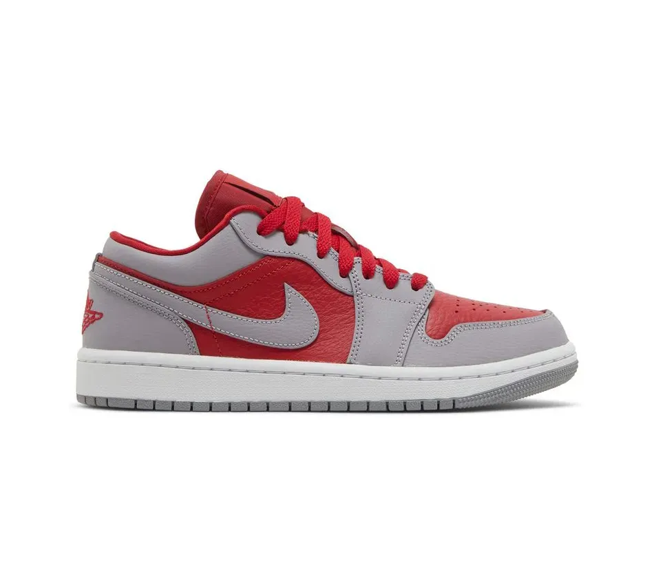 Низкие кроссовки Air Jordan Air Jordan 1 Low Split-Gym Red Cement Grey (Серый) Унисекс