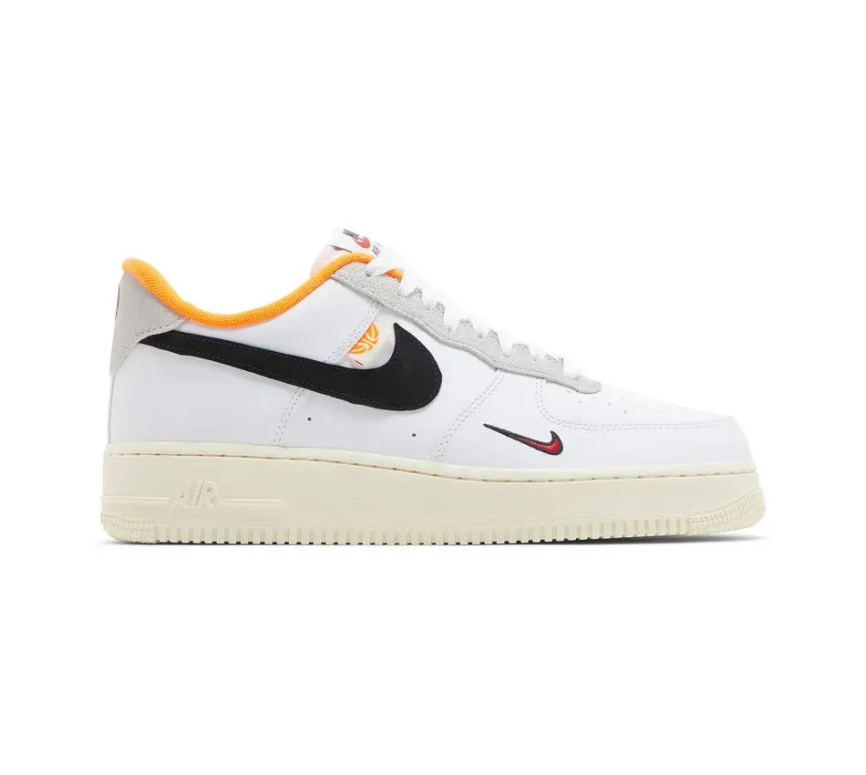 Низкие кроссовки Nike Air Force 1 Low Hoops Pack-White Total Orange (Белый) Унисекс
