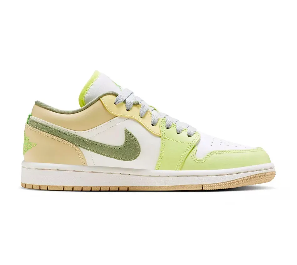 Низкие кроссовки Air Jordan Air Jordan 1 Low Sail Pale Citron (Зелёный) Унисекс