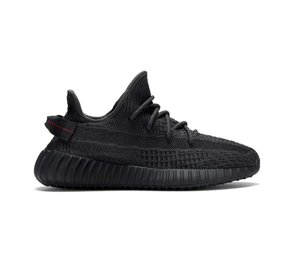 Низкие кроссовки Adidas Yeezy Boost 350 V2 'Black' (Чёрный) Мужской