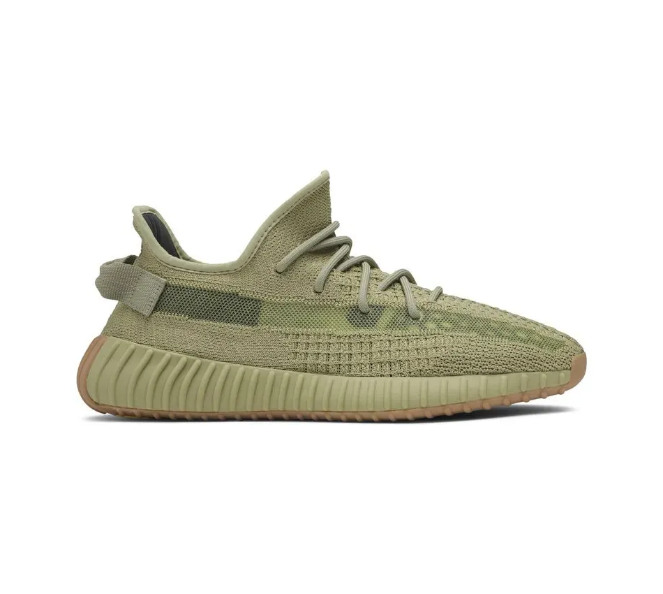 Низкие кроссовки Adidas Yeezy Boost 350 V2 Sulfur (Зелёный) Унисекс