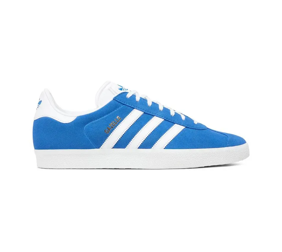 Низкие кроссовки Adidas Gazelle "Blue/Cloud White/Gold Metallic" sneakers (Синий) Унисекс