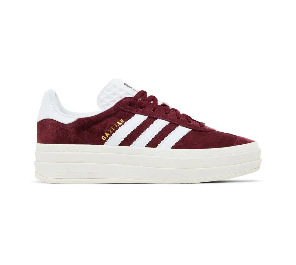 Низкие кроссовки Adidas Gazelle Bold Shadow Red White (Красный) Женский