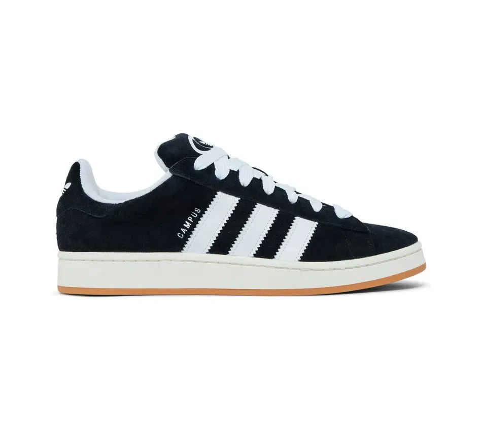 Низкие кроссовки Adidas Campus 00s 00S Black White Gum (Чёрный) Мужской