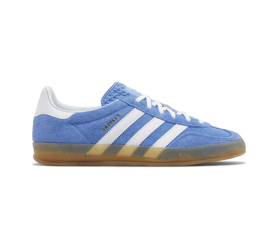Низкие кроссовки Adidas Gazelle Indoor Blue Fusion Gum (Голубой) Унисекс