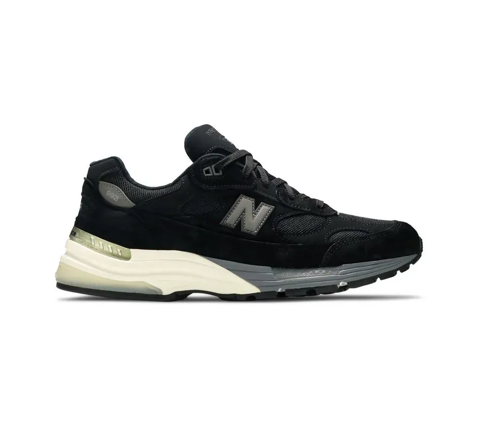 Кроссовки New Balance 992 Black Grey MiUSA (Чёрный) Унисекс
