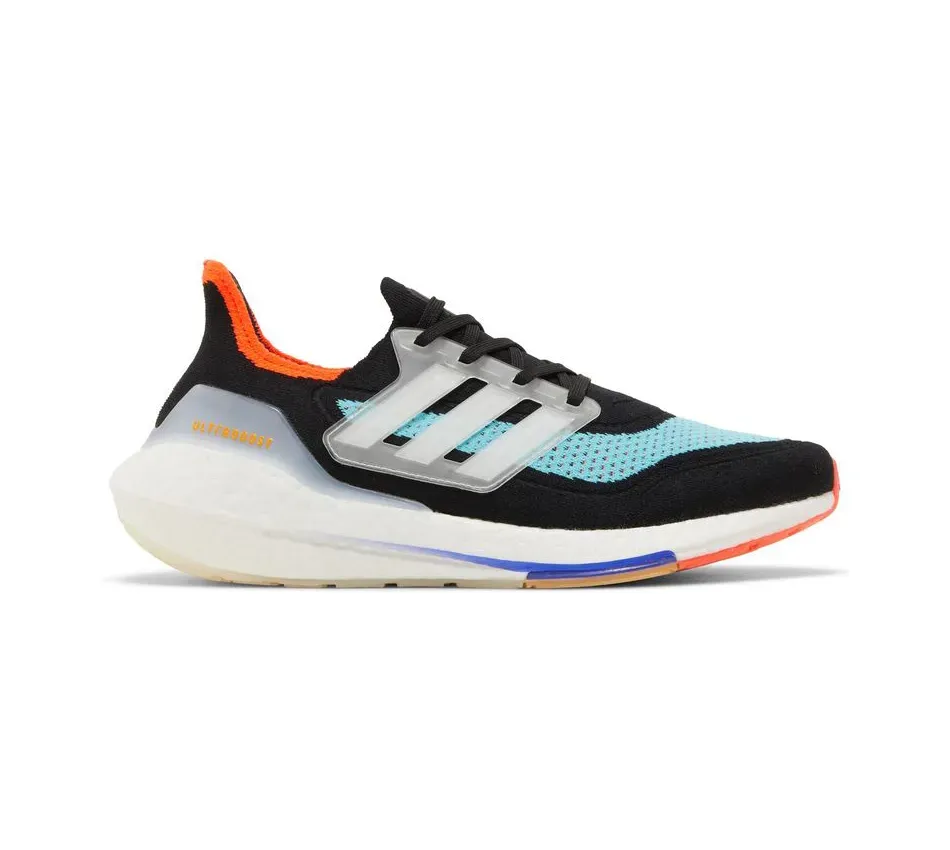 Низкие кроссовки Adidas Ultra Boost 21 Black Pulse Aqua (Чёрный) Мужской