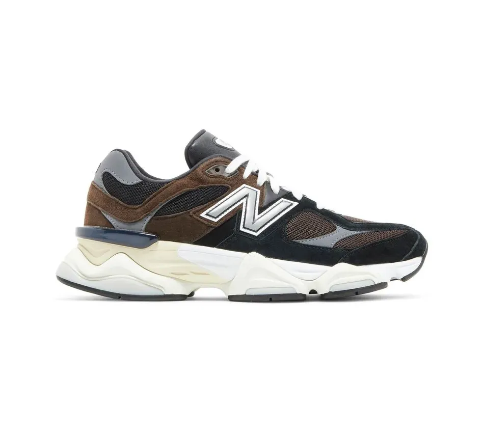 Низкие кроссовки New Balance 9060 Brown Black 9060 (Серый) Унисекс