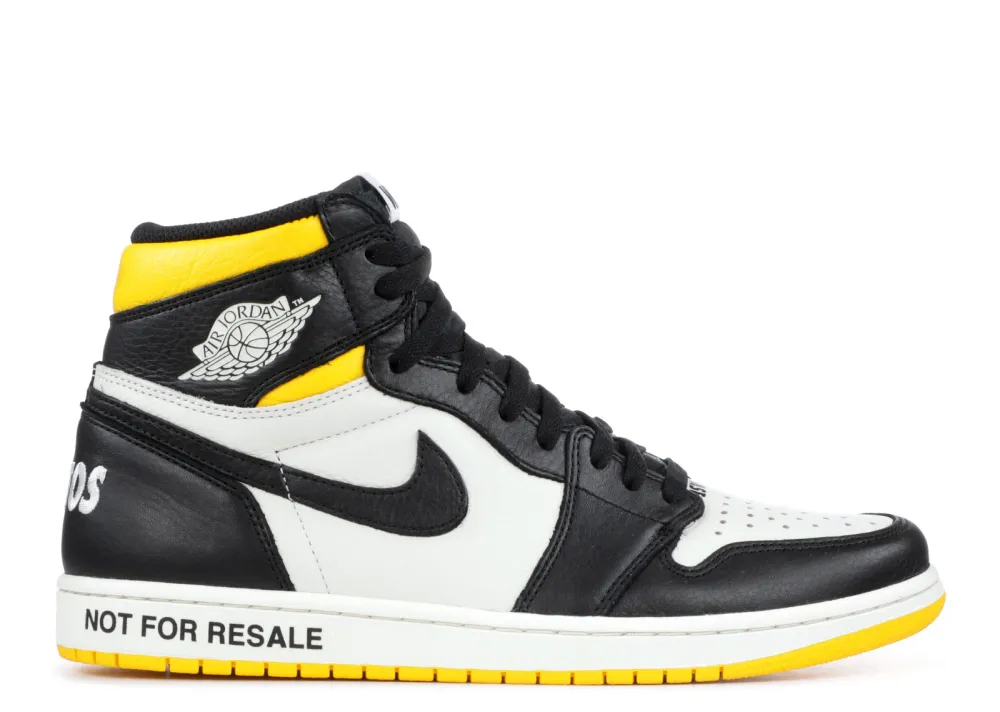 Nike AJ 1 I Retro High 'Not For Resale' Black Yellow (2018)